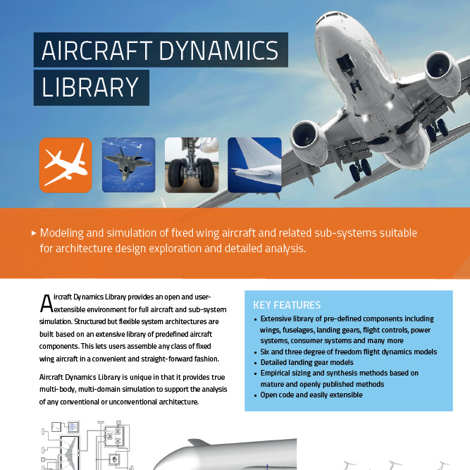Aircraft Dynamics Library Modelon