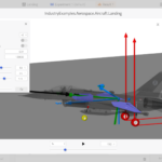Examining behavior in fuel tanks during landing in 3D view.